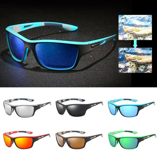 Outdoor sports sunglasses with polarized, anti-glare lenses for men