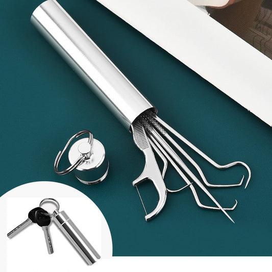 ⚡ Stainless steel toothpick set | Hygienic & durable 🦷✅