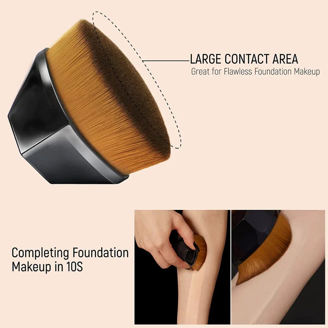 🔥Flacher Top-Make-up-Pinsel mit Bonus-Etui-6