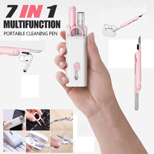 ✨ 7-in-1 Multifunctional Portable Cleaning Pen – The ultimate gadget for spotless screens, keyboards, and more! 📱💻⌨️