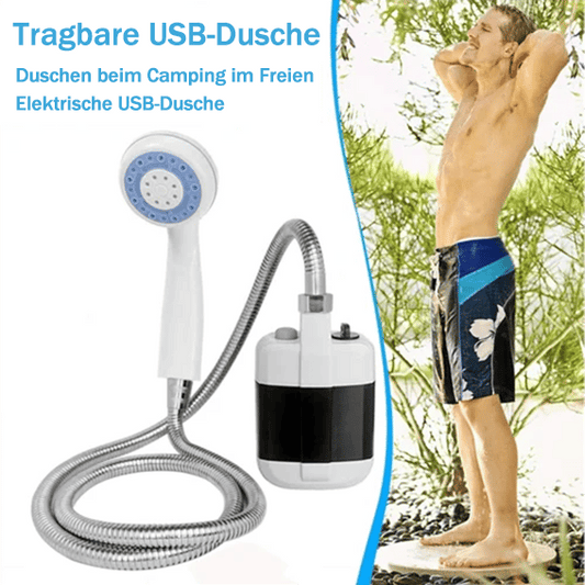 🚿Portable camping shower with adjustable flow ✨For easy and convenient cleaning outdoors!