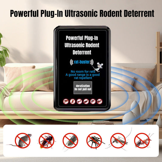 💥Powerful plug-in ultrasonic rodent repellent