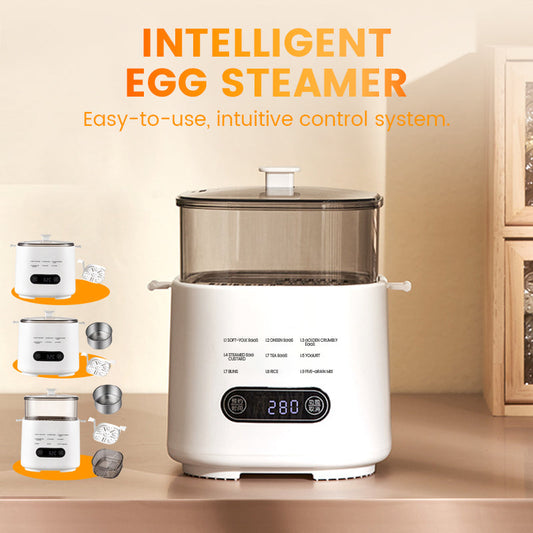 Mini multifunctional egg cooker set with smart touch panel