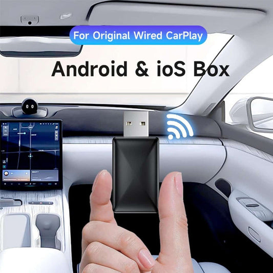 Wireless CarPlay box with USB port