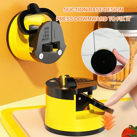 Mini knife sharpener with suction cup