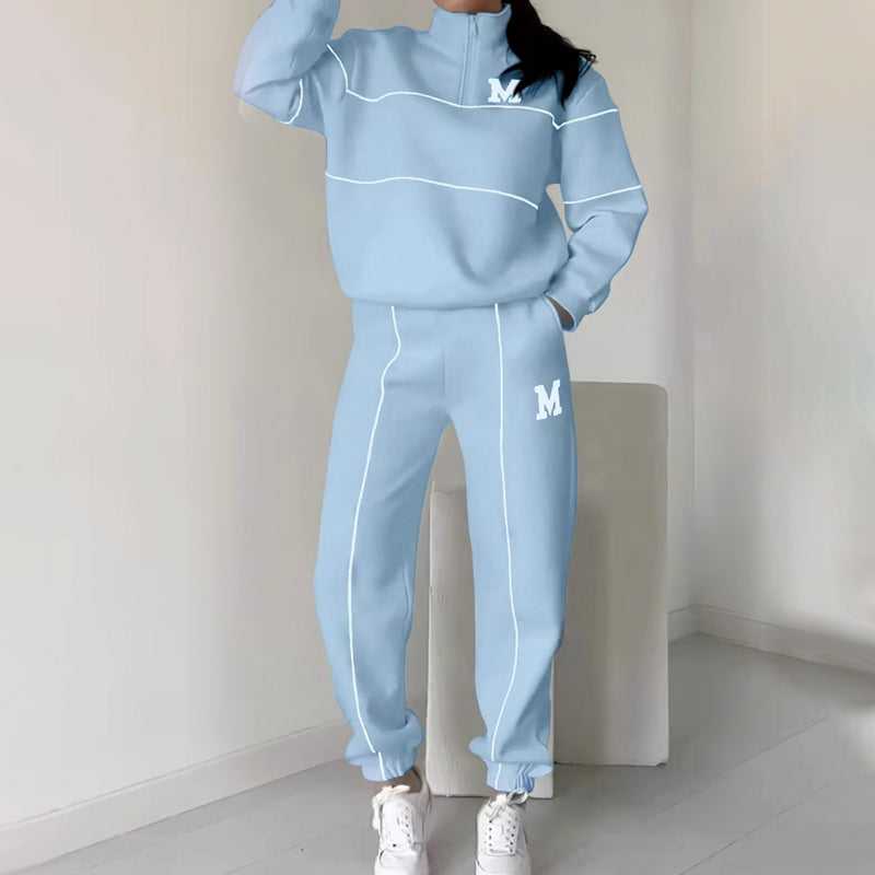 💥NEW HOT SALES - 50% OFF🔥Women's Casual Letter M Long Sleeve Two Piece Set(Fabric Upgrade)