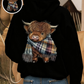 🎄🎅WEIHNACHTSANGEBOT 50 % RABATT!!🎁Süßes Highland Cow Sweatshirt mit Kapuze und kuscheligem Fleecefutter🦬