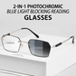 Blue light filter progressive reading glasses for distance and near vision 