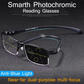 Blue light filter progressive reading glasses for distance and near vision 