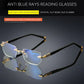Blue light filter progressive reading glasses for distance and near vision 