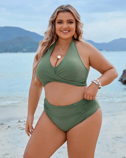 👙 Tummy Control Swimsuits Modest High Waist Bikini Sets
