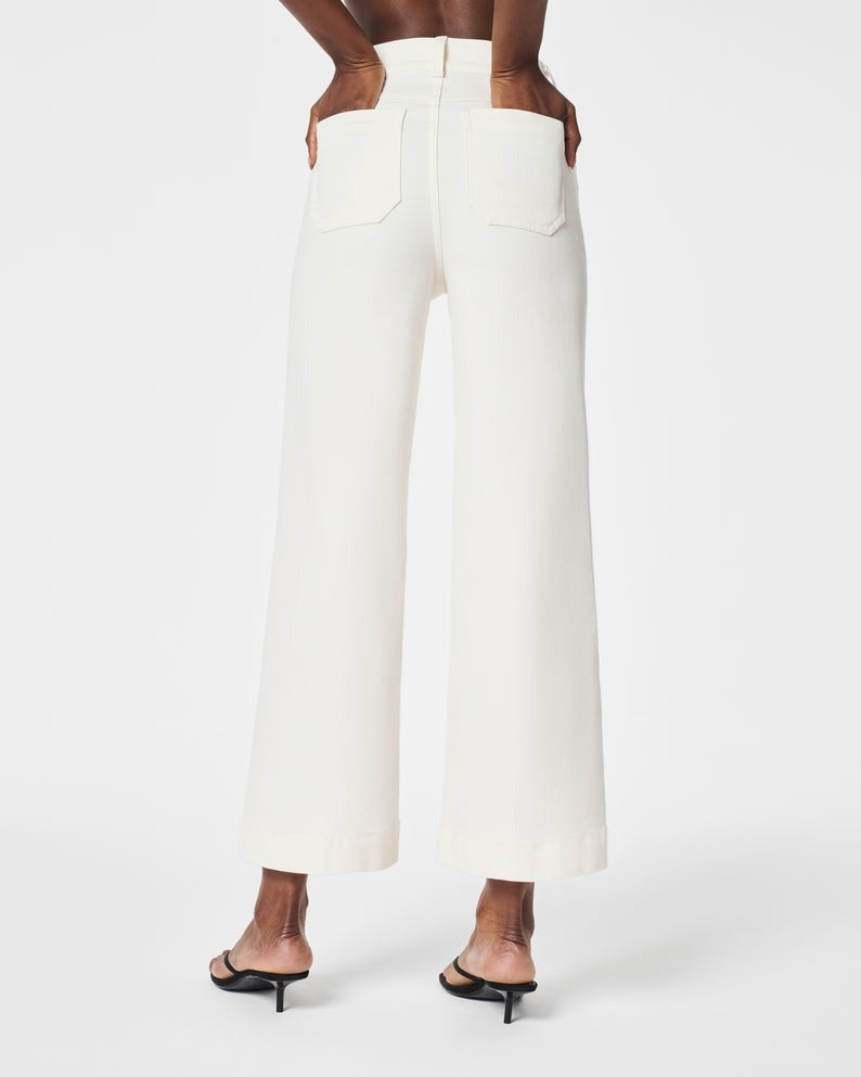 🔥Tummy Control Cropped Wide-Leg Jeans