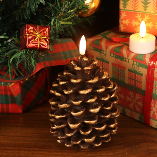 🎉 Flammenlose LED-Tannenzapfenkerzen für stimmungsvolle Deko das ganze Jahr über! 🌲💡