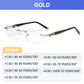 Blue light filter progressive reading glasses for distance and near vision 