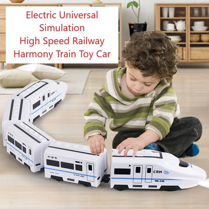 🎁The lowest price ever🔥Electric universal simulation high-speed rail Harmony train toy