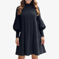 Women's Elegant Lantern Sleeve Pleated Dress