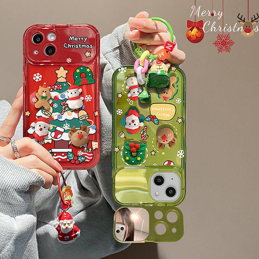 🔥HOT SALE 50%OFF🎄Christmas Tree Pendant Flip Mirror Case Cover For iPhone🎅