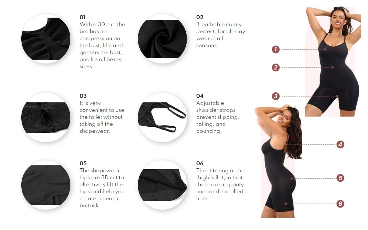 🎁Shapewear for Women Tummy Control Full Bust Body Shaper