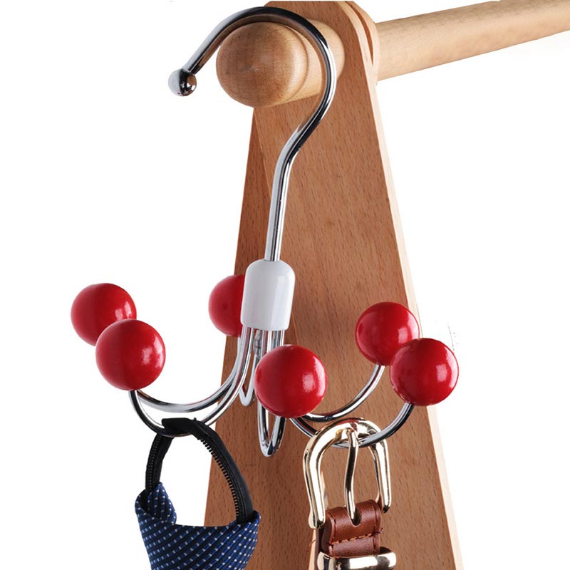 360° Rotatable Multifunctional Storage Hanger with 6 Hooks