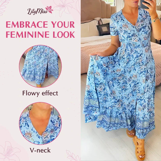 💃Hot Sale - 50% OFF🔥Floral Print V-neck Dress