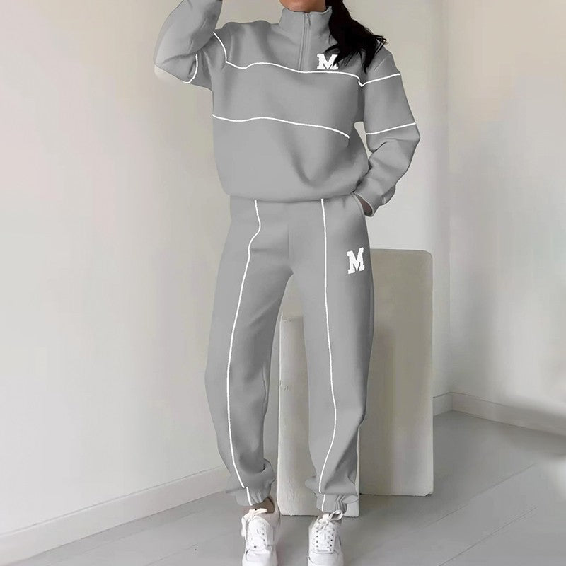 💥NEW HOT SALES - 50% OFF🔥Women's Casual Letter M Long Sleeve Two Piece Set(Fabric Upgrade)