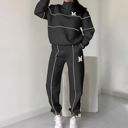 💥NEW HOT SALES - 50% OFF🔥Women's Casual Letter M Long Sleeve Two Piece Set(Fabric Upgrade)