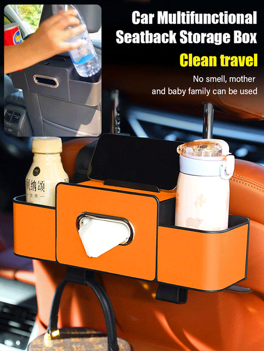 Car multifunctional storage compartment for the backrest