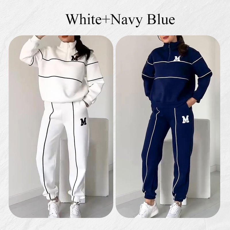 💥NEW HOT SALES - 50% OFF🔥Women's Casual Letter M Long Sleeve Two Piece Set(Fabric Upgrade)