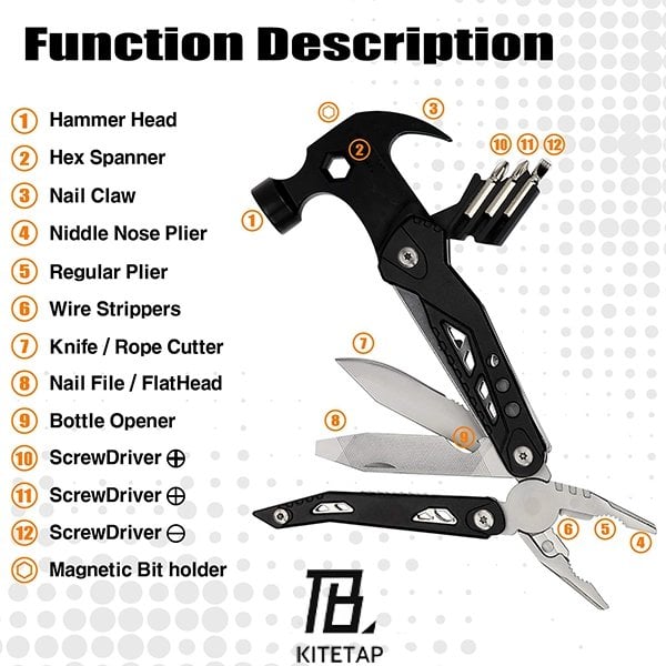 🔥🔥🔥2025 Hot Selling (Free Shipping) 18-in-1 Special Outdoor Portable Multi-Function Mini Safety Hammer