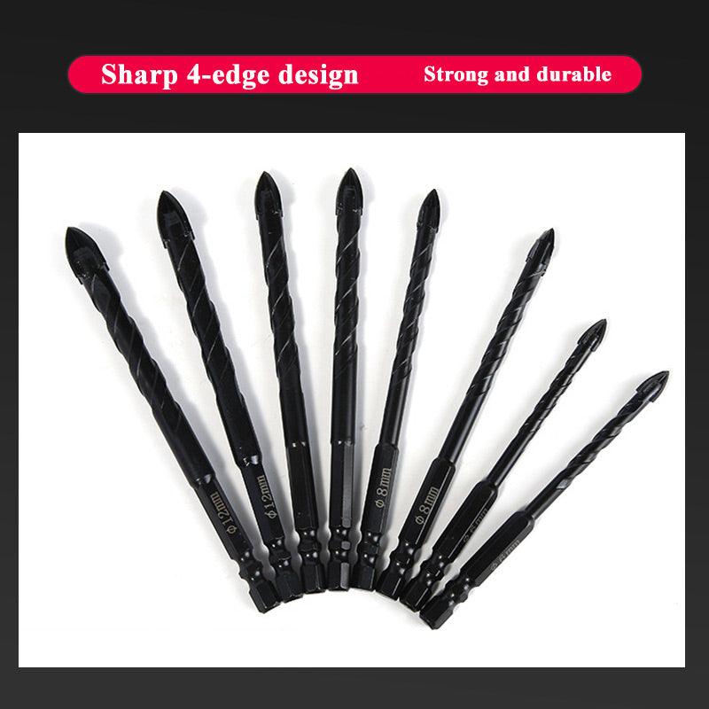 High-strength Four-edge Cross Drill Bit Set