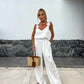 💕Ärmelloser Jumpsuit mit weitem Bein für Damen