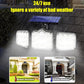 Solar wall light with three heads 