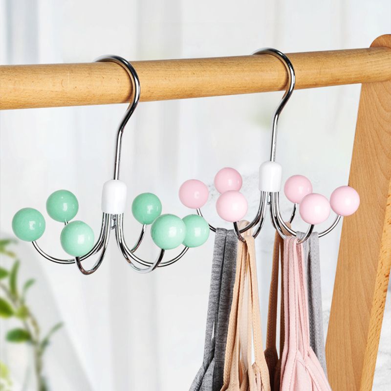 360° Rotatable Multifunctional Storage Hanger with 6 Hooks