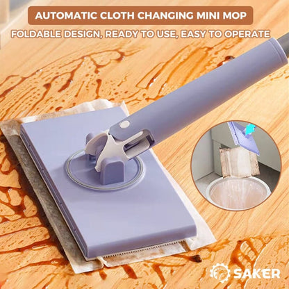 👍 Bis zu 57 % Rabatt!🏆Mini-Mopp mit automatischem Tuchwechsel 🎁Freies Geschenk 10*Rags