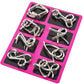 🧠Metall Puzzle Ring achtteilig blaue Version Denksportaufgaben🔗