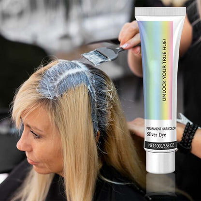 🎁2-in-1 Natural Essence Extract Silver Hair Dye