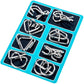 🧠Metall Puzzle Ring achtteilig blaue Version Denksportaufgaben🔗