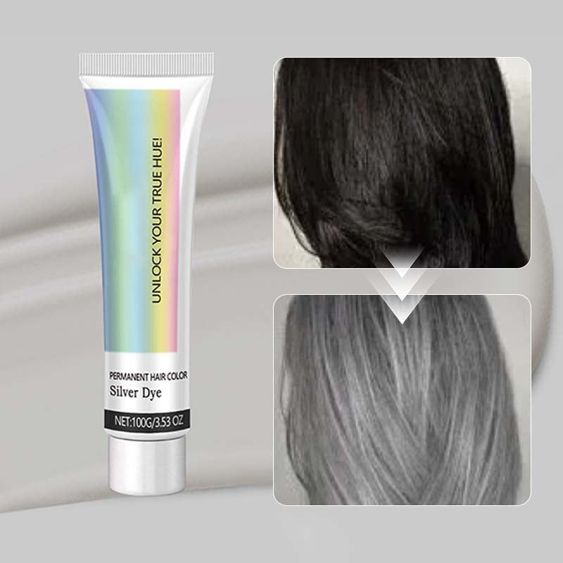 🎁2-in-1 Natural Essence Extract Silver Hair Dye