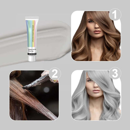 🎁2-in-1 Natural Essence Extract Silver Hair Dye