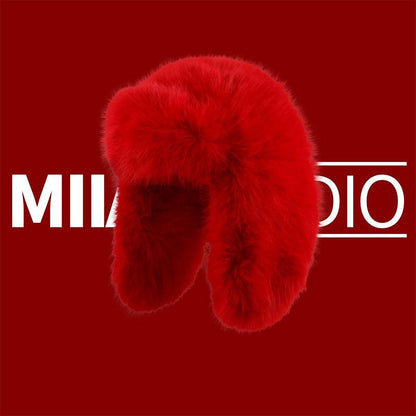 Ideales Geschenk - Warme Wintermütze aus Kunst-Nerzfell mit Ohrenschutz