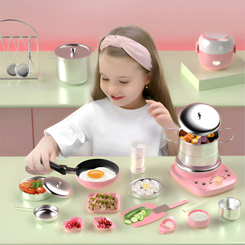 🎁[Best Gift For Kid]🍳Children's Real Cooking Mini Kitchen Toys - 22 PCS Set