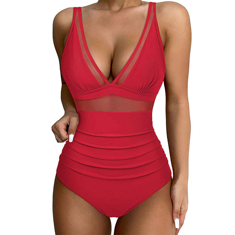 💃Vacation Sale 49% OFF💃Mesh Tummy Control Swimsuit