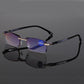 Blue light filter progressive reading glasses for distance and near vision 