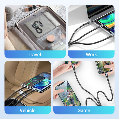 🔥🔥Buy 3 get 2 free 🔥 Transparent Luminous 3-in-1 Super Fast Charging Cable