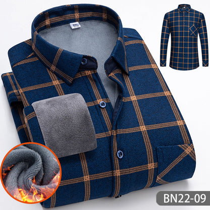 ✨Christmas Sale 50% OFF🎄Autumn And Winter Men's Casual Thickened Warm Shirts