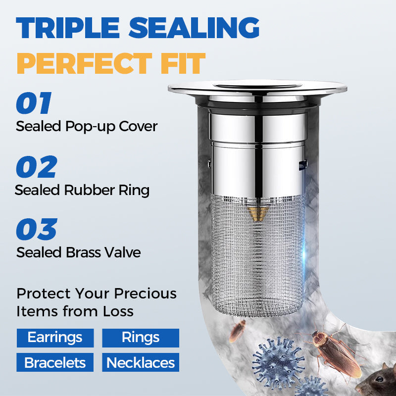 💥Universal Pop-up Sink Drain Filter