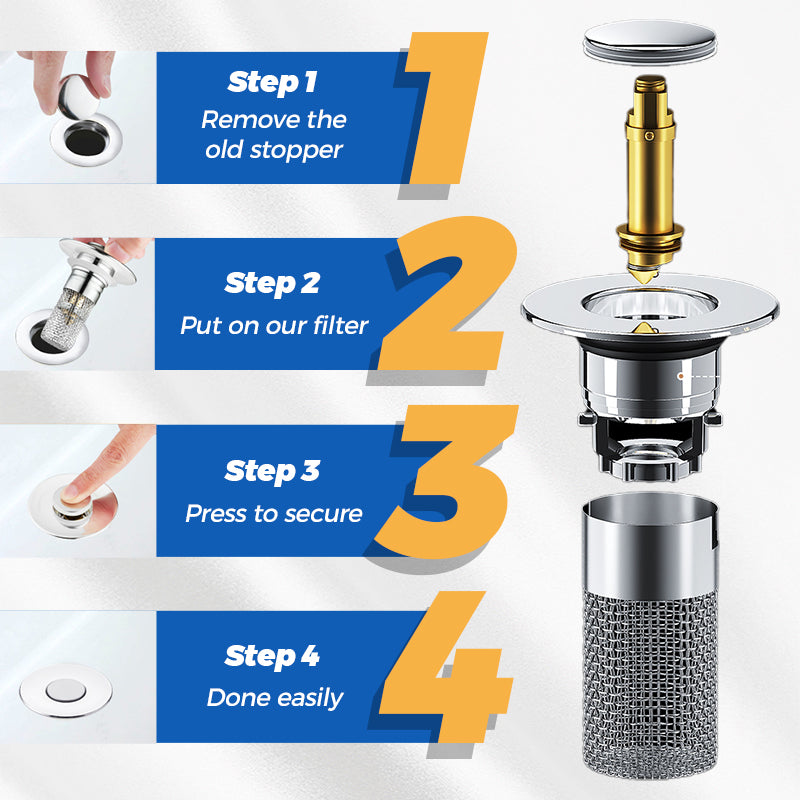 💥Universal Pop-up Sink Drain Filter