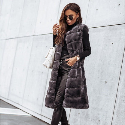 Women's Winter Warm  Fur Long Vest