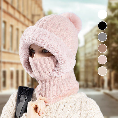 🎅Christmas Specials🎁Women's Winter One-Piece Knitted Beanie Scarf Mask