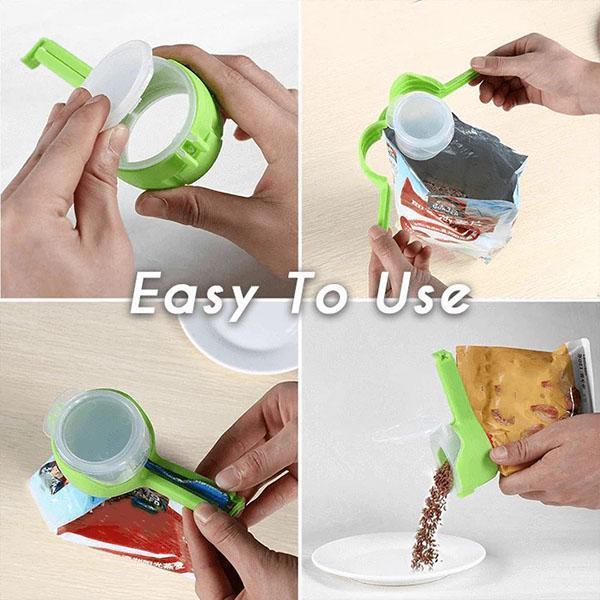 Seal And Pour Food Storage Bag Clip